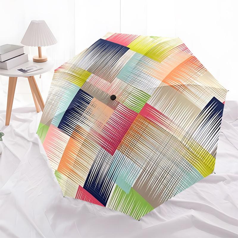 1pc Abstract Pattern Automatic Open/Close Umbrella, Formal Events - Ideal Gift for Family or Friends, Outdoor Accessory yy251211192