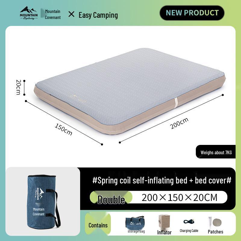 Mountain Inflatable Camping Mattress – Automatic Airbed for Outdoor & Home Use