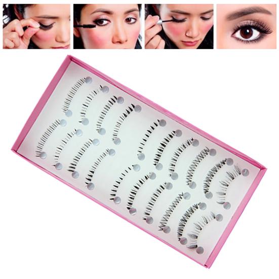 10 пар женских нижних накладных ресниц для повседневной жизни и вечеринок