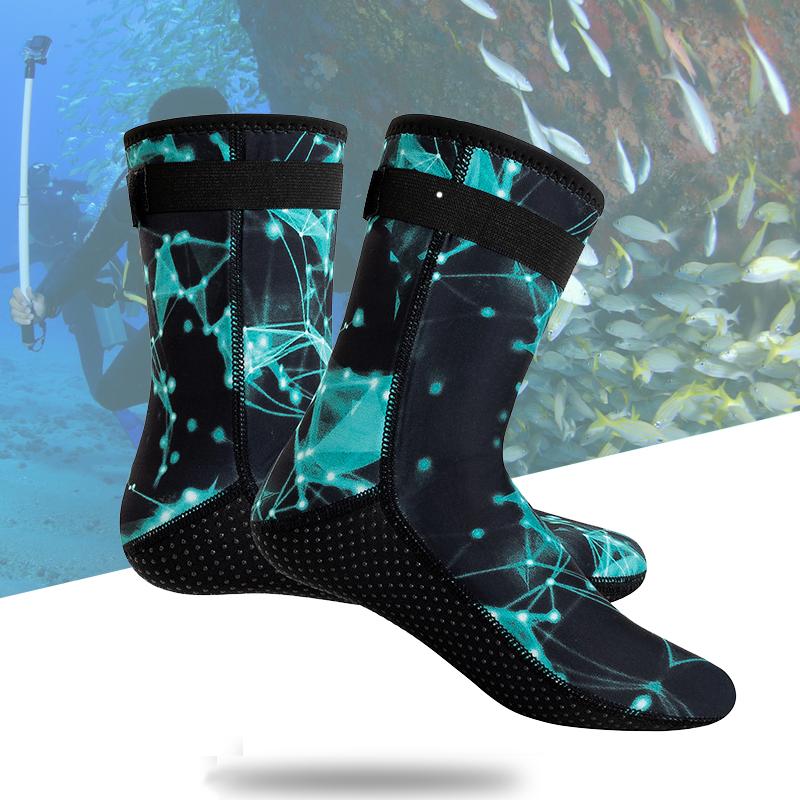 3mm Neoprene Diving Socks Water Sports Non-Slip Beach Socks Wetsuit Keep Warm Scuba Snorkeling Diving Surfing Socks Adult Men MM303