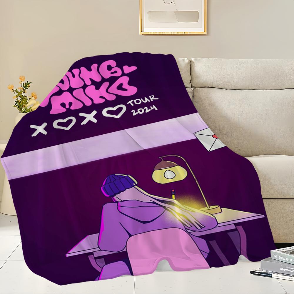 Пледы для певицы Young Miko Atts, приятные для кожи, комфортные, теплые, мягкие, плюшевые, подходят для дивана, гостиной, офиса, спальни