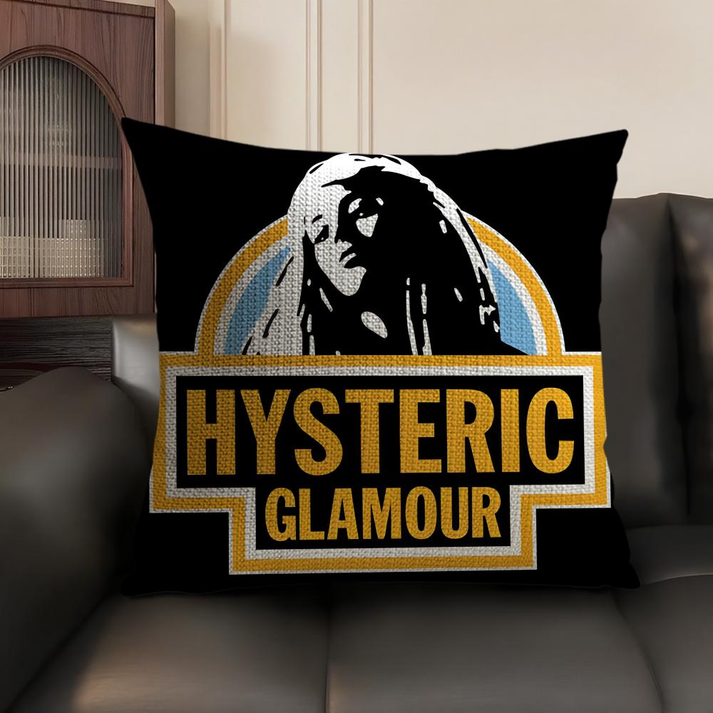 H-Hysterics Glamour Girl Наволочка Натуральный Лен Органическая Ткань Двусторонняя Печать Диван Домашний Декор Подарок Наволочка
