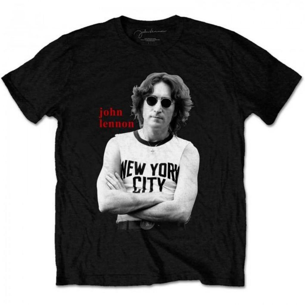 Унисекс Хлопковая Футболка John Lennon для Взрослых Город Нью-Йорк