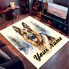 1PC Custom Name Winter German Shepherd Portrait Theme Floor Mat Ideal for Living Room, Game Rooms, Office, Bedroom, Office Floor Mat , Floor Mats for 