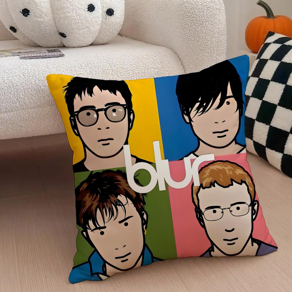 BBlur Band Cushion Cover Throw Pillow Cover Hidden Button Durable Polyester Chair Cushion