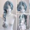 WTB синтетический парик женский ледниково-голубой градиент светло-серый длинные волосы Лолита ручная работа кружевная шерсть длинные вьющиеся волосы парик для вечеринки