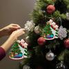 Custom Family Christmas Ornaments with Name Peeking Family of 2/3/4/5/6 Christmas Tree Ornament Holiday Gift for Family Friend
