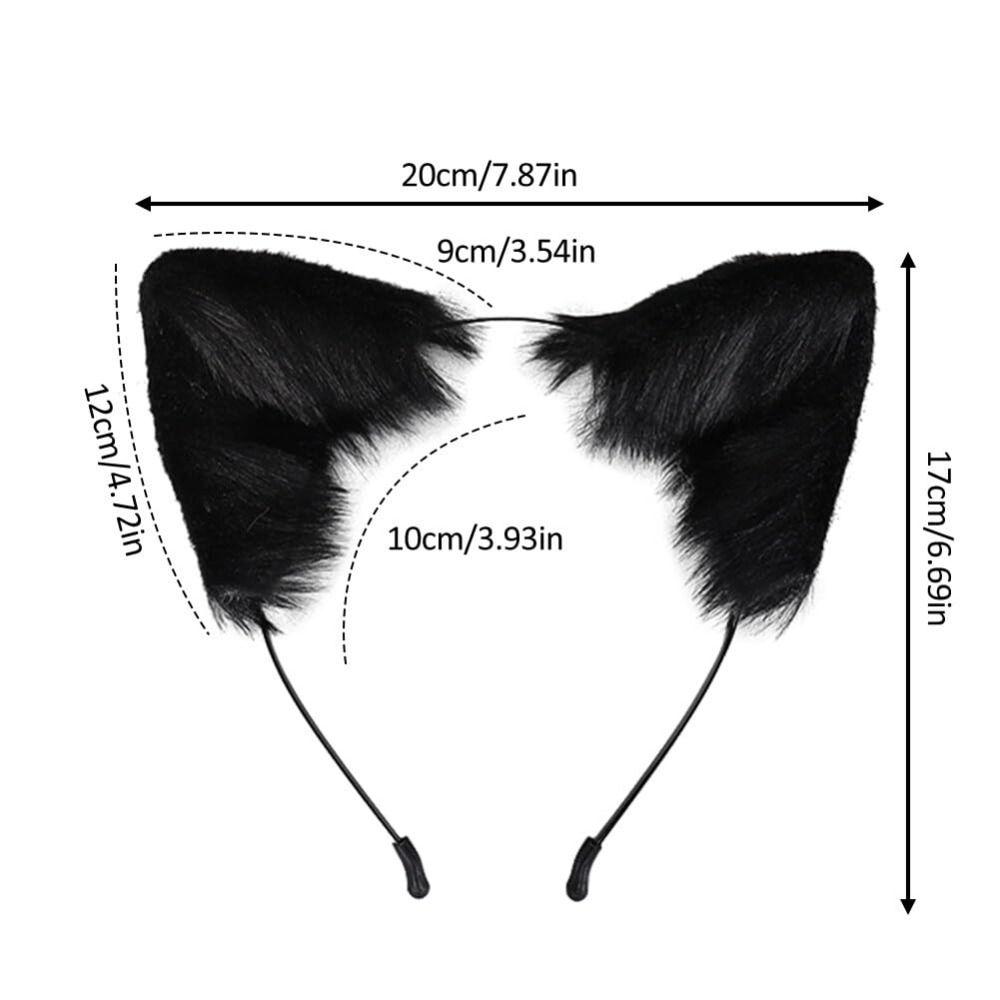 Повязка на голову плюшевые лисьи кошачьи ушки искусственные косплей аксессуары для волос готические животные ушки головной убор вечеринка