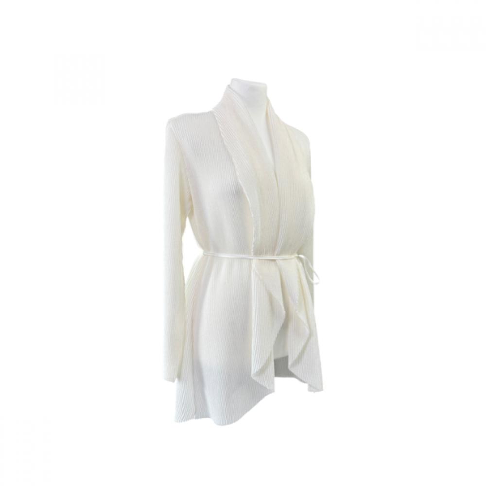 Specchio Open Shawl Collar Cardigan Back Waist Ribbon 461 806