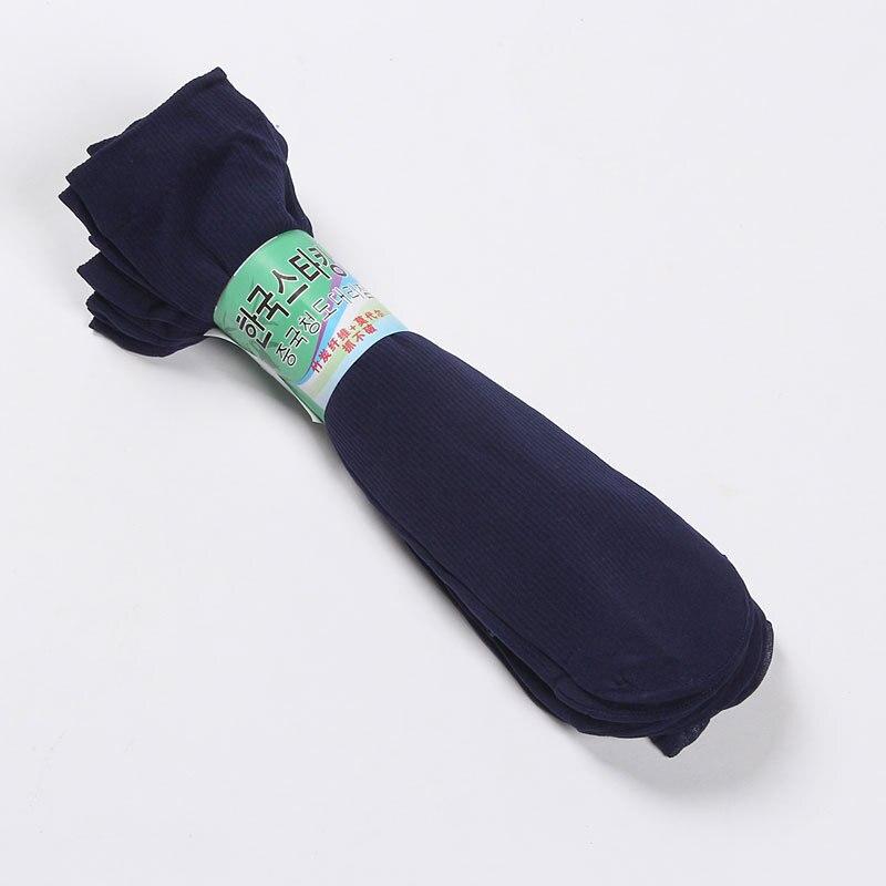 New Solid 5pair Business Mens Summer Socks Thin Silk High Elastic Nylon Breathable Casual Short Crew Socks Male Cool Socks
