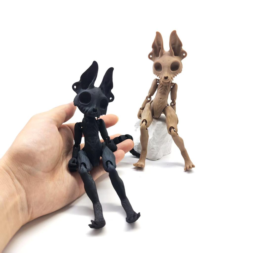 1 шт. 3D-печать Кот-скелет Подвижный суставной скелет Животные Модель Декоративные Домашний Офис Поделка Настольные украшения Хэллоуин Игрушки