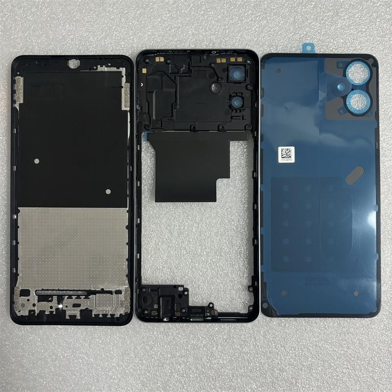 Полный корпус Для Samsung Galaxy A06 A065 Передняя часть корпуса с LCD Рамка средней части корпуса+Задняя крышка с аккумулятором Запчасти для ремонта