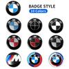 BAAA1 7pcs Front Hood Emblem Car 50th Anniversary Logo 82mm+Rear Badge 74mm+Wheel Hub Cap 68mm Decoration Cover Styling for BMW M