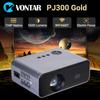 VONTAR PJ300 Gold Projector Native 720P Full HD Android 11 Mini Projector 200 ANSI Wifi6 BT5.2 with Max 130'' LCD Projector