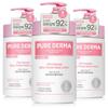 Pure Derma Мягкий увлажняющий лосьон для тела с ароматом детской присыпки, 1 л, 3 штуки