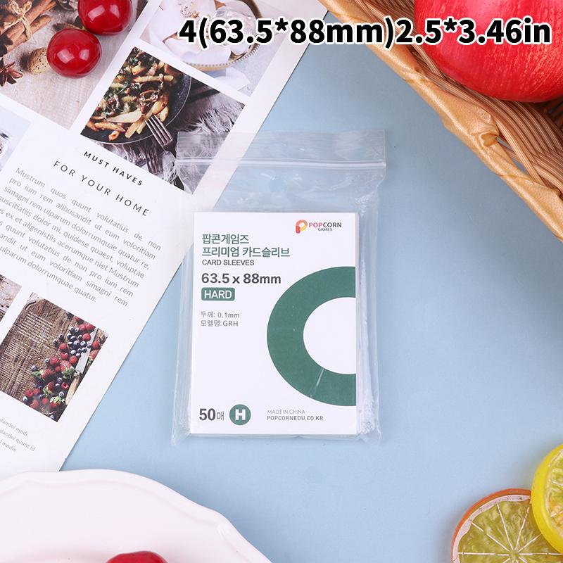 50Pcs Korea Card Sleeves Photocard Holographic Protector Film Album Binder Pocket Page Protector