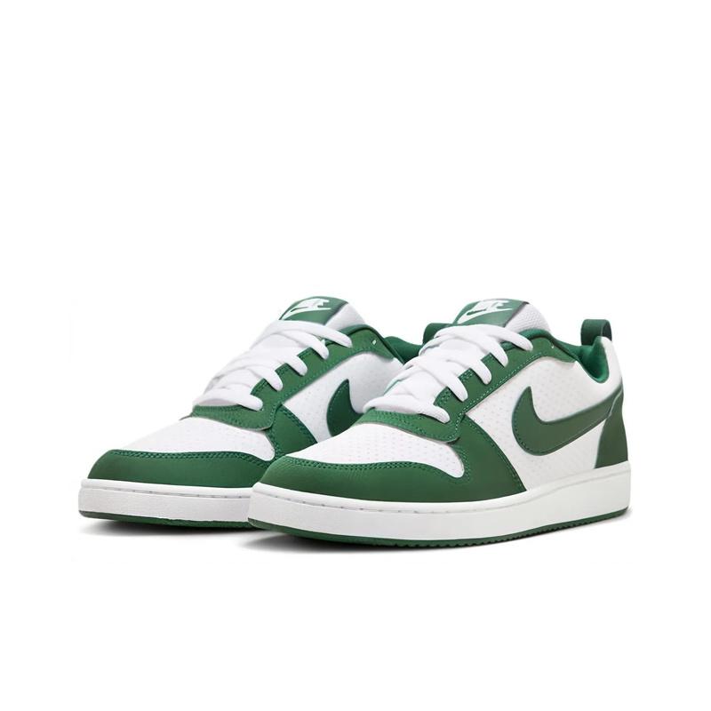 Nike Court Borough Низкие Модные Универсальные Нескользящие Прочные Низкие Детские Повседневные Кроссовки Детские кроссовки Белый Зеленый FM3440-131
