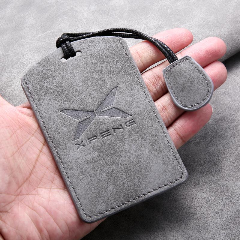 Sheepskin Leather Car NFC Card Key Case Cover Holder Protector Shell for Xiaopeng Xpeng P7 P5 Buckle G9 G3 G3i Auto Accessories