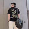 2024 Summer Men's Painted Butterfly Print Short-Sleeve T-Shirt, Korean Casual Couple Style
