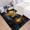 Enchanted Forest Deer Night  Carpet for Living Room Bedroom Bedside Floor Mat Cloakroom Children Play Mat Area Rug Large Size