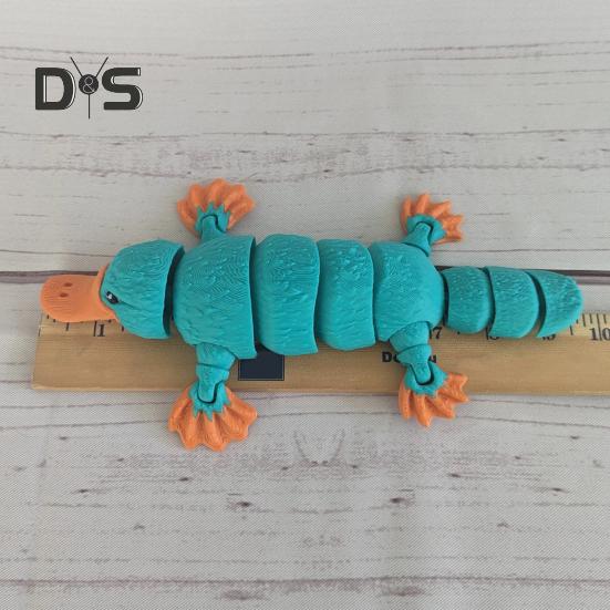 3D Printed Articulated Platypus Figurine Multi-jointed Movable Duckbill Action Figure Animal Fidget Toy Desktop Decoration Kids Adults Gift