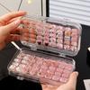 Clear Press On Nail Storage Box Folding Nail Art Storage Box Large Capacity Plastic Display Case for Press-On Nails & Tips