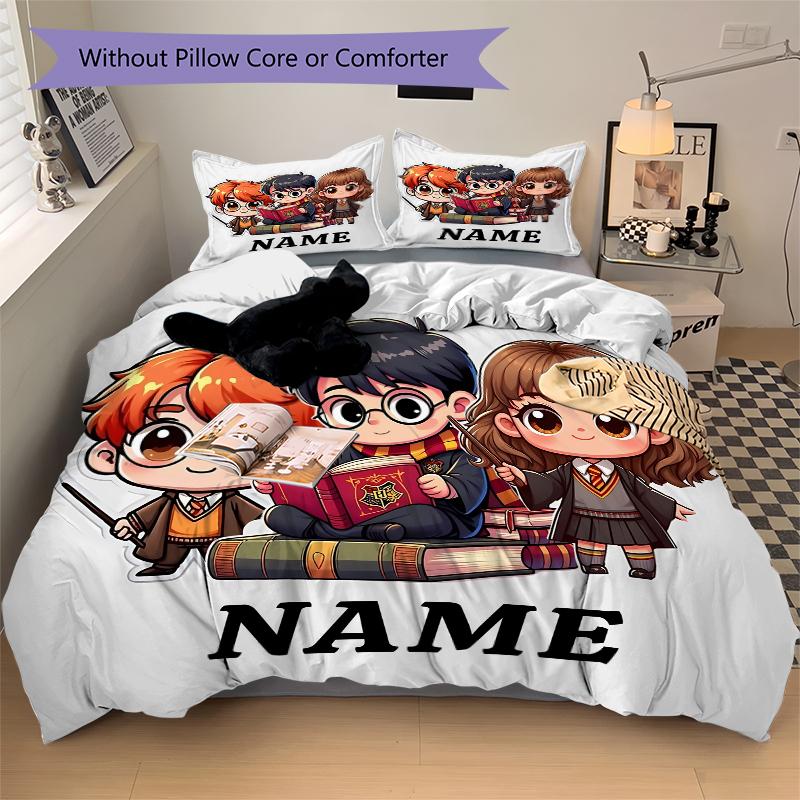 Custom Textile Light Shadow Bedding 3 Piece Set HD Print Duvet Cover Pillowcases for Teens Adult Bedroom Decoration