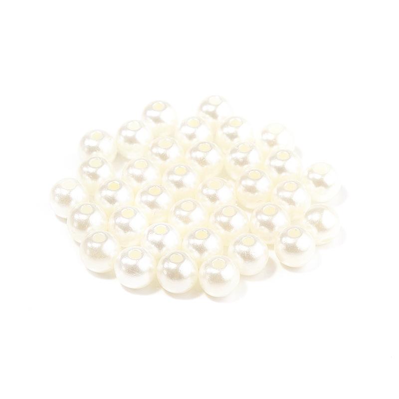 Abs Color Monochrome Straight Hole Imitation Pearl Beaded Bracelet Diy Bracelet Accessories