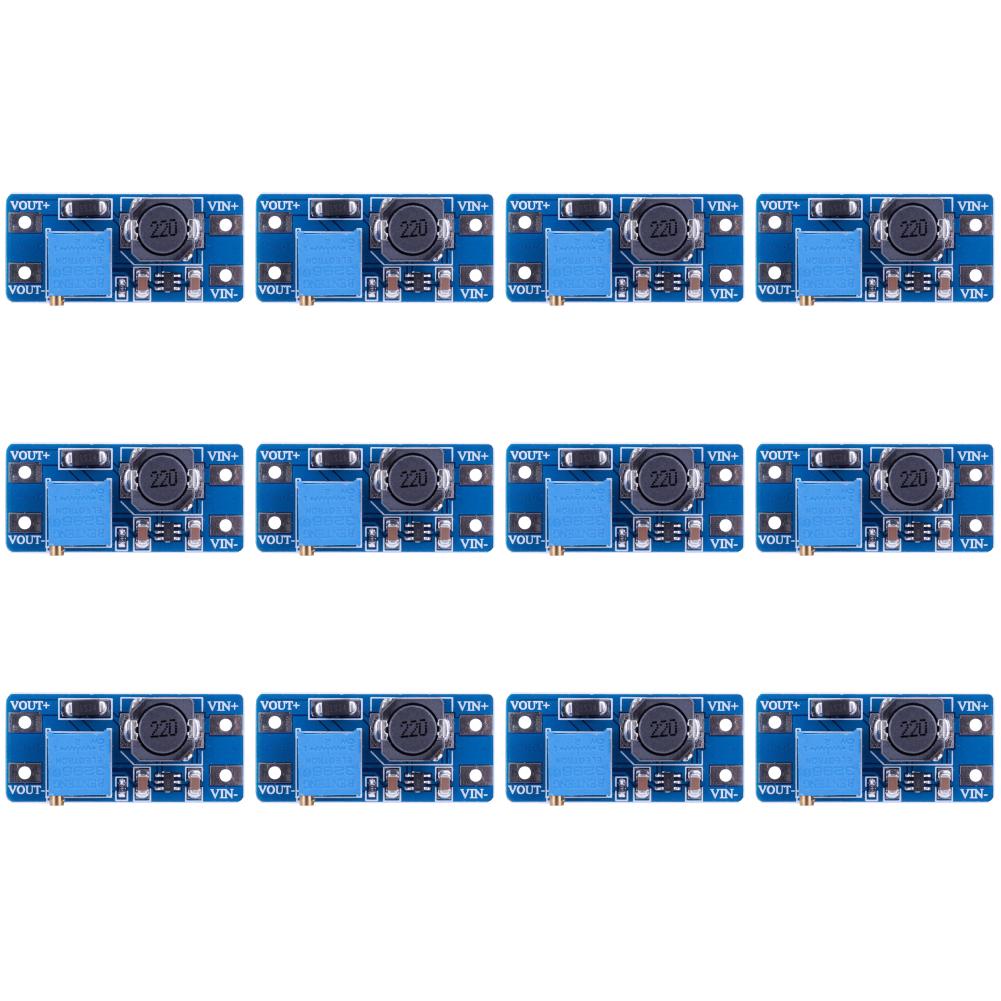 10 шт. Модуль регулируемого повышающего преобразователя MT3608 Модуль источника питания DC-DC Бустер Регулятор напряжения 2A Макс. от 2 В до 24 В до 5/9/12/28 В