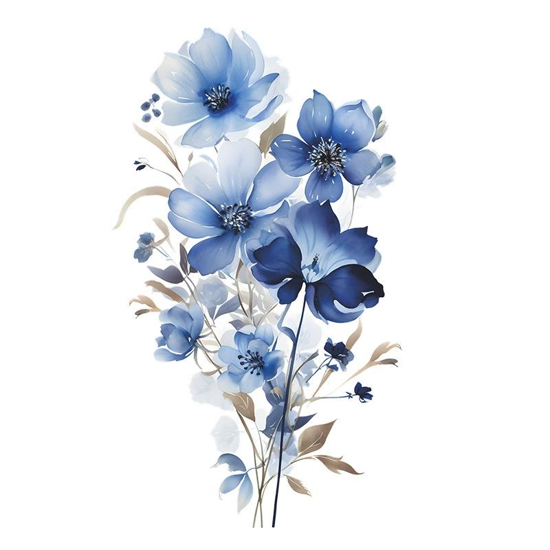 Фиолетовые Цветы Бабочки Наклейки на Стену Гостиная Спальня Фон Декор Фреска Ванная Комната Домашний Декор Самоклеящиеся Наклейки