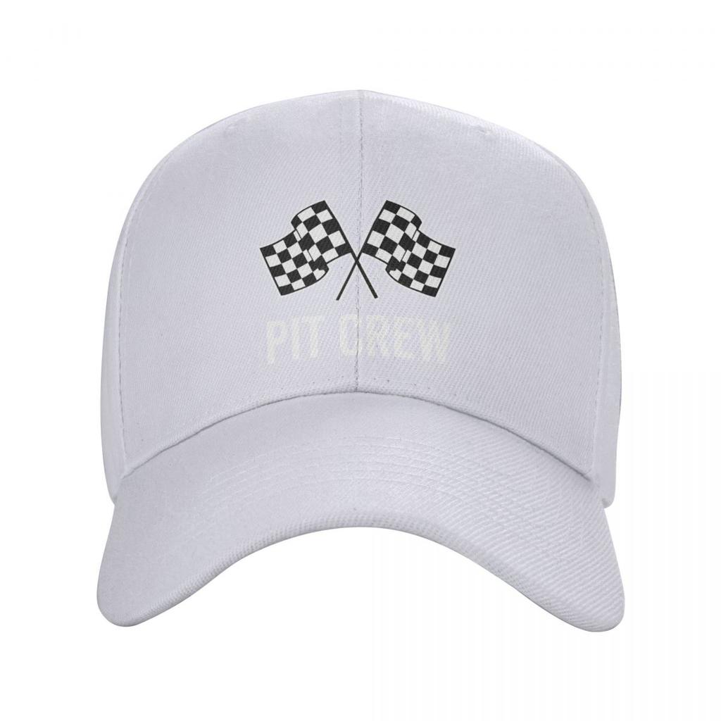 Custom Race Car Pit Crew Checkered Flag Baseball Cap Outdoor Unisex Women's Adjustable Racing Sport Dad Hat Spring Snapback Caps