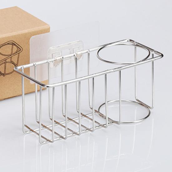 Держатель для губки Органайзер для раковины Кухонный органайзер Сильный несущий Полый дизайн Легко установить Стойка-органайзер для раковины