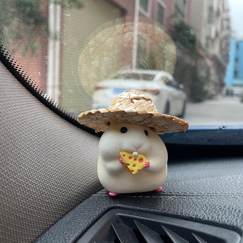 Car Decoration Hamster Car Accessories New Console Cute Doll Car Interior Pendant Car Decoration Cool Car