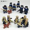 M8019 Anti-terrorist Unit Special Police Blue Man Weapon Piece Shield Building Block Toy