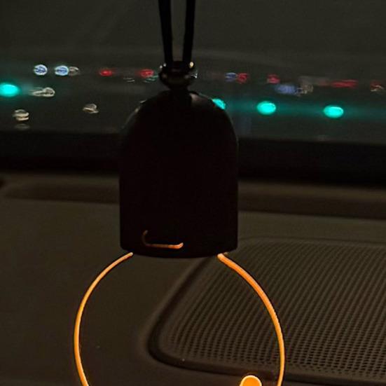 Bulb Car Charm Creative Car Hanging Light with Motion Sensor Rechargeable