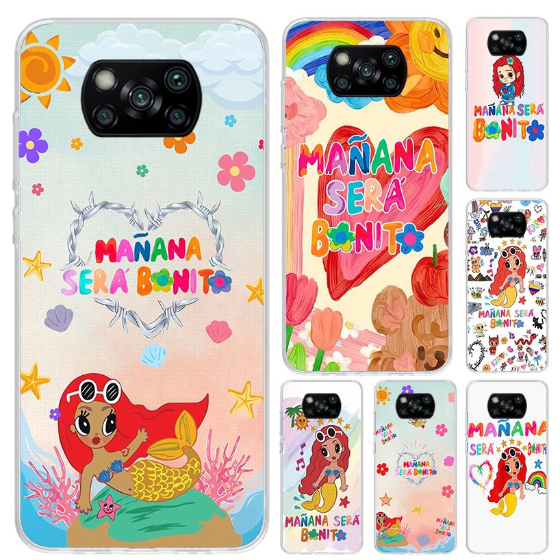 Karolg M-Manana Sera B-Bonito Phone Case for Xiaomi Poco X5 X6 X7 Pro F7 Ultra M7 Redmi 15 15C 13 13C 12 12C 10 10A 10C 9 9A 9C