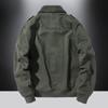 Winter Lapel Lamb Wool Jacket Men's Fleece Thickened Cotton-padded Jacket Pilot Middle-aged and Young Military Jacket