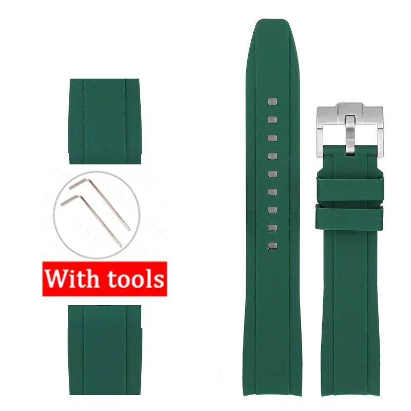 Силиконовый ремешок с изогнутым интерфейсом для Swatch x Blancpain Fifty Fathoms 22 мм для мужчин и женщин, спортивный водонепроницаемый резиновый ремешок для часов