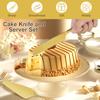 2Pcs Cake Knife Shovel Set Tableware Kit Serrated Edge Cake Server Blade Cutter Pie Pizza Shovel Wedding Birthday Party Cutlery