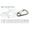 304 Stainless Steel Simple Spring Hooks Safety Hooks Hooks Diving Hooks Accessories Dog Leash Buckle Quick Hanging
