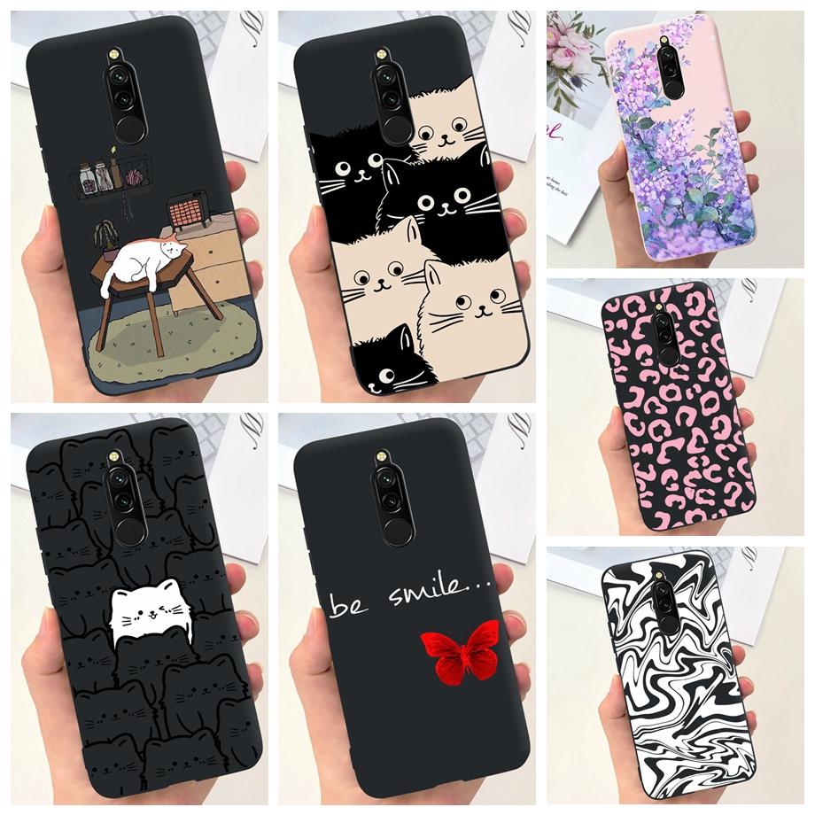 Милый чехол из жидкого силикона для Xiaomi Redmi 8 Capa Защитная задняя крышка Для Redmi Note 8 Pro Note8Pro Note 8T Бампер Чехол Redmi8