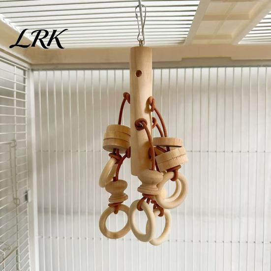Безопасная игрушка для попугая, деревянные кубики, игрушка для птиц, жевательная игрушка с деревянными кольцами, кольца, подвесная клетка, аксессуар для волнистого попугайчика, конура, кореллы, нетоксичная