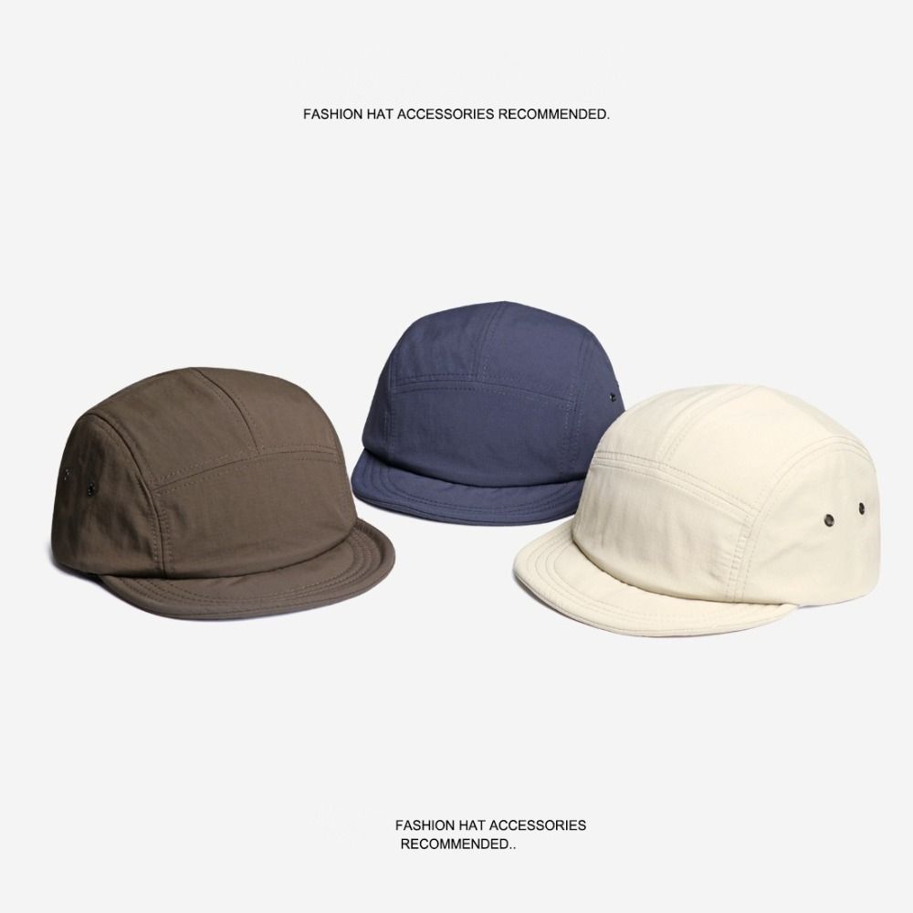 Быстросохнущие Пятипанельные Шляпы Короткий Козырек Солнцезащитная Ретро Кепка Бейсболки Мужские и Женские