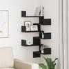2 Pieces Wall Mounted Shelf for Bathroom, Living Room and Entrance Decorative Storage Rack, 40x40x49.5cm