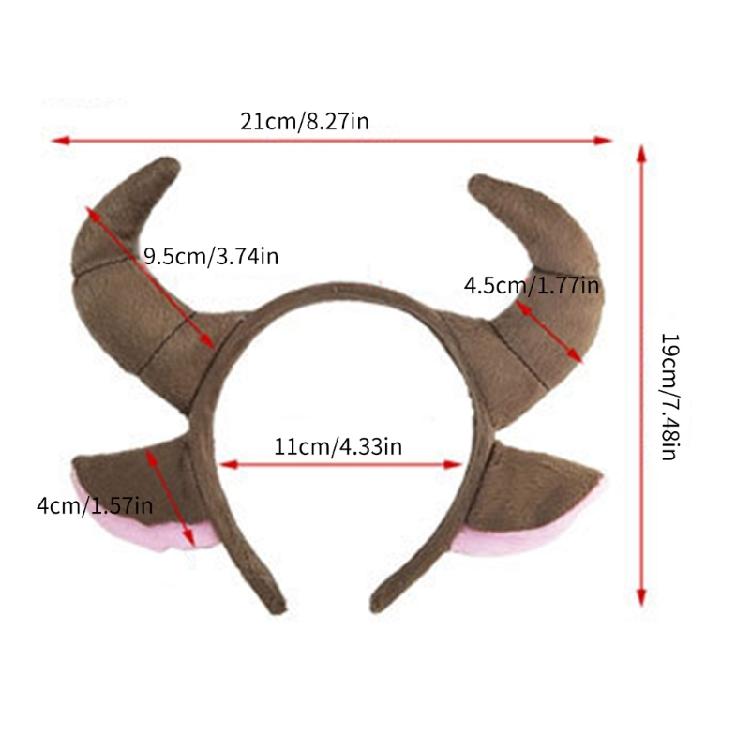 Halloween Cow Costume Animal Dress up Kits for Kid Birthday Halloween, Includes Cow Horn Hairband, Tail, Bowtie