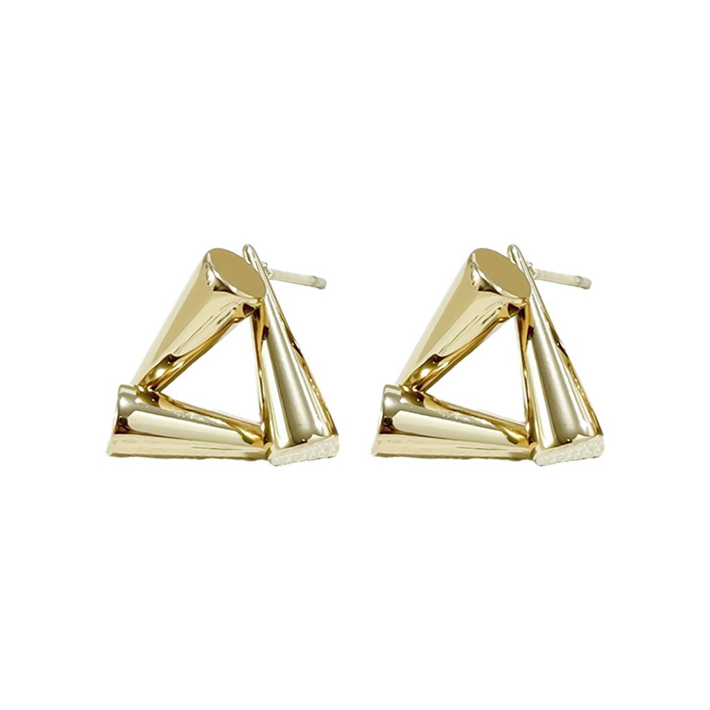 Конические треугольные серьги созданы как изысканные, маленькие, высококачественные, модные, простые и универсальные серьги.