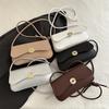 Fashionable Chic Pu Leather Baguette Bag For Women Stylish Shoulder Crossbody Handbag