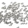 30-200pcs Metal Beads Tibet Silver Spacer Beads for Jewelry Making European Bracelet DIY Craft Findings Christmas Charms