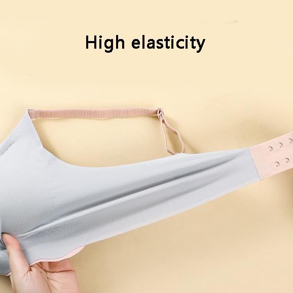 FINETOO Бюстгальтер без следов из ледяного шелка с сердечками, удобные трусики для женщин, цельное удобное нижнее белье для девочек