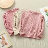 Girls' Floral Long-Sleeve Base Layer - Trendy Autumn/Winter Top for Kids